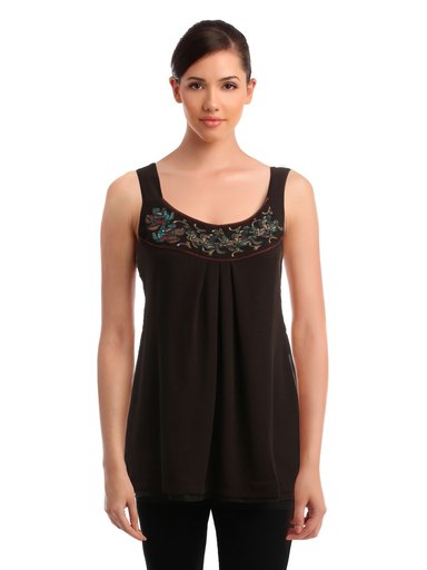 Elle Women Brown Tunic