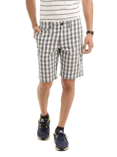 Indian Terrain Men Grey Shorts