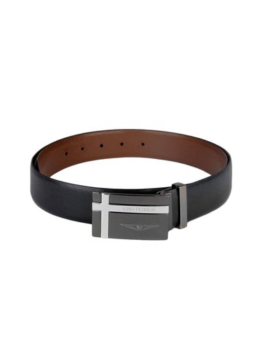 Lino Perros Men Black Leather Belt