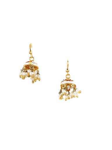 Adrika White Earrings