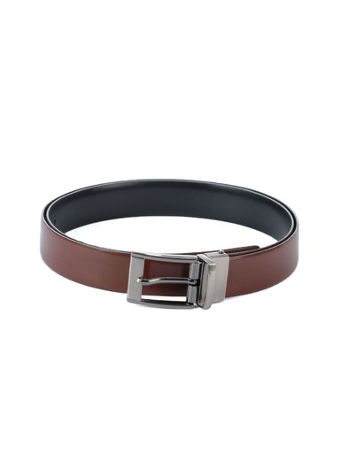 Bulchee Men Brown And Black Reversible Belt