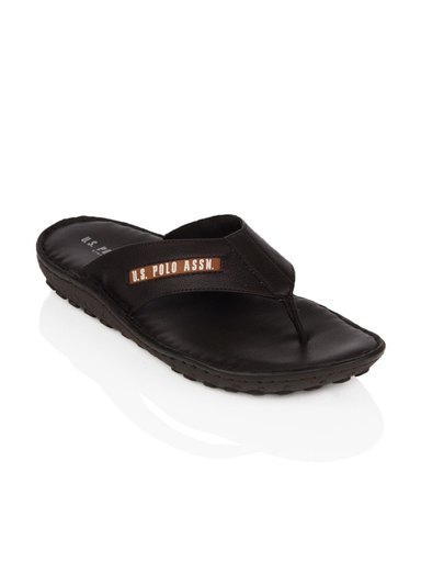 U.S. Polo Assn. Men Brown Flip Flops