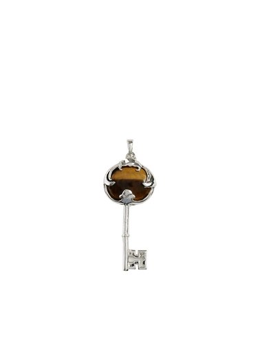 Rreverie Women Silver & Brown Pendant