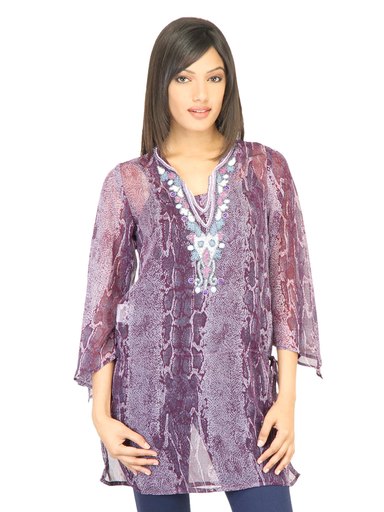Aneri Women Cleo Purple Kurta