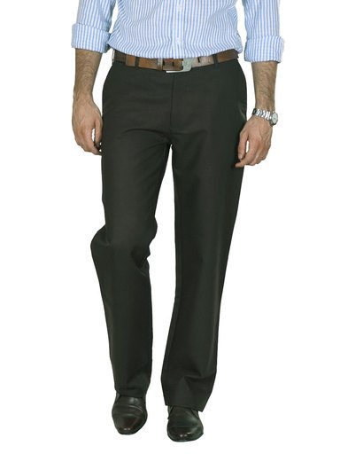 Peter England Men Brown Formal Trousers