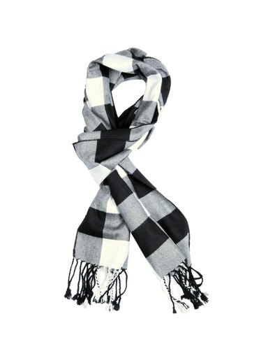 Turtle Check Men White Scarf