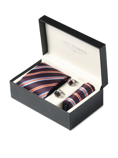 Lino Perros Men Formal Purple Accessory Gift Set