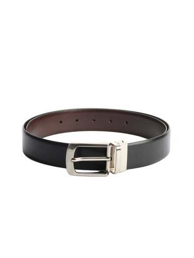 New Hide Men Black Reversible Belt