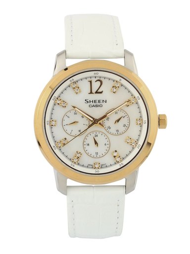 Casio Sheen Women White Dial Watch SX048