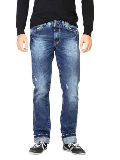 Spykar Men Washed Blue Jeans