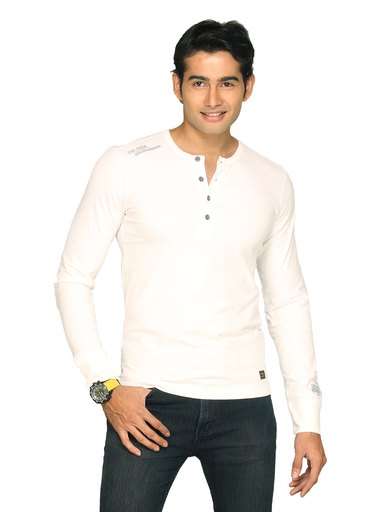 s.Oliver Men's De-Nim White T-shirt