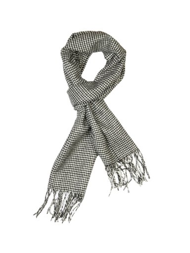 Lino Perros Men Black Check Scarf