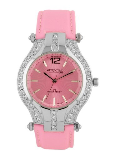 Q&Q Attractive Women Pink Dial Watch