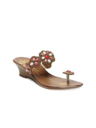 Catwalk Women Red & White Sandals