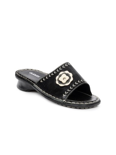 Gliders Women Black Sandals