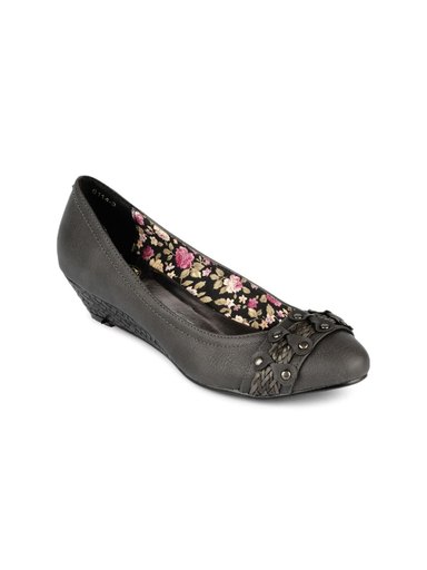 Cobblerz Women Charcoal Grey Wedges