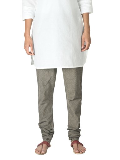 Fabindia Women Grey Mangalgiri Churidar