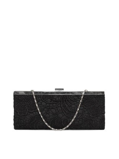 ToniQ Women Black Lace Clutch