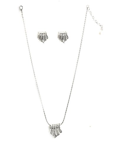Estelle Women Silver Earring & Pendant Set