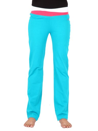 Urban Yoga Women Solid Blue Track Pants