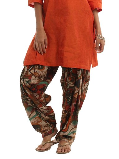 Shree Women Rust & Red Patiala