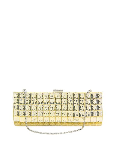 Lino Perros Women Beaded Gold Clutch