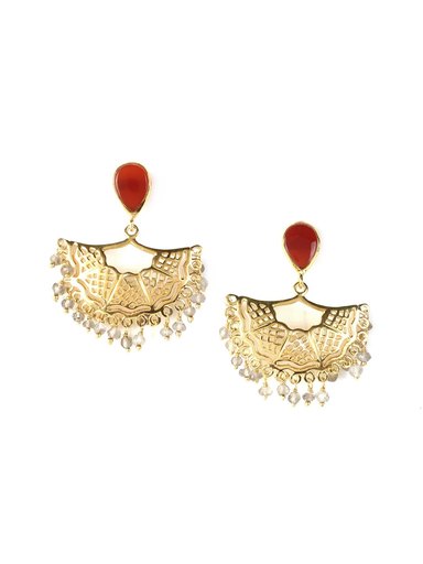 Rreverie Golden Earrings