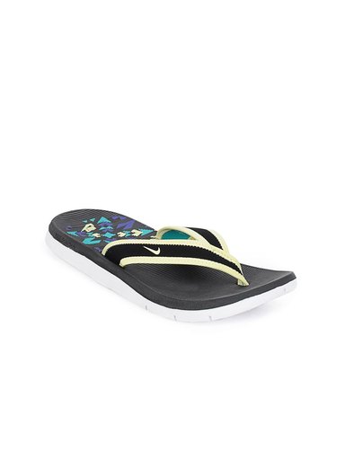 Nike Women Black Solarsoft Thong Flip Flops