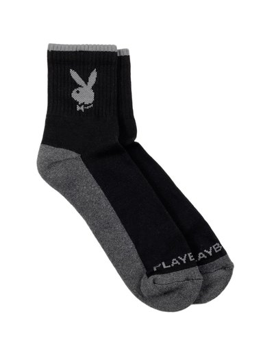 Playboy Men Grey & Black Socks