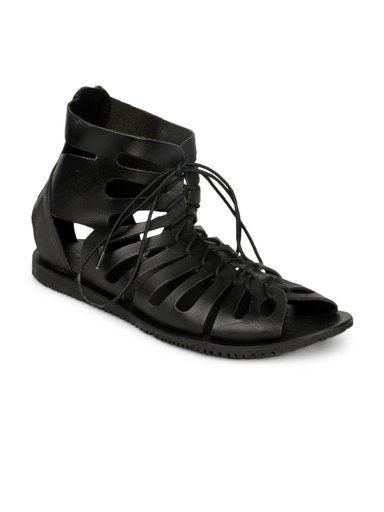 Estd. 1977 Men Black Sandals
