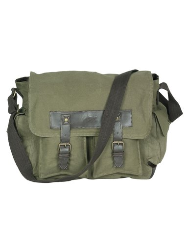 Wrangler Men Olive Canvas Bag