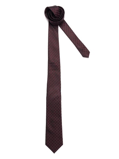 Turtle Men Check Burgundy Ties