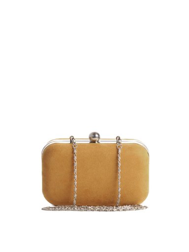 Yelloe Women Mustard Box Clutch