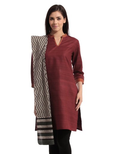 Fabindia Women Printed Black Stole