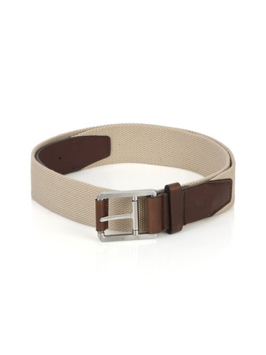 Flying Machine Men Woven Beige Belt