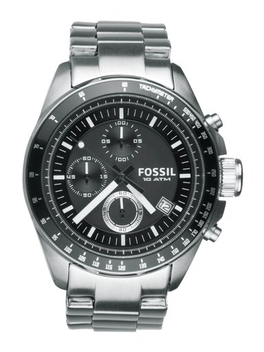 Fossil Men Black Dial Chronograph Watch CH2600