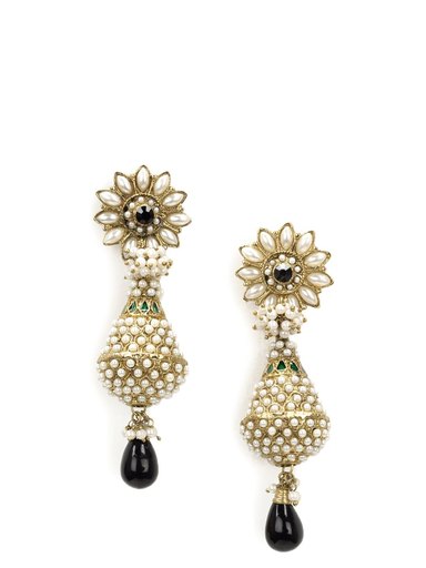 Royal Diadem White Earrings