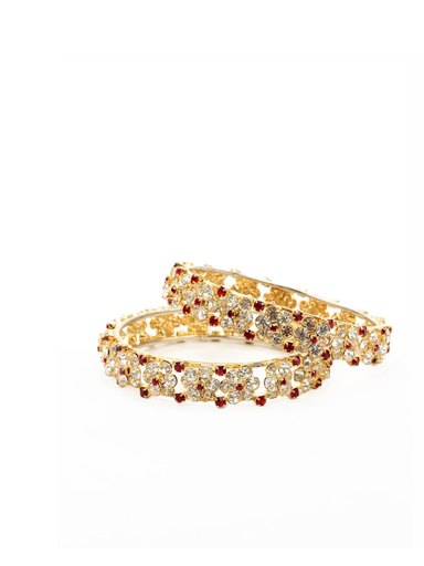 Royal Diadem Set of 2 Golden Bangles