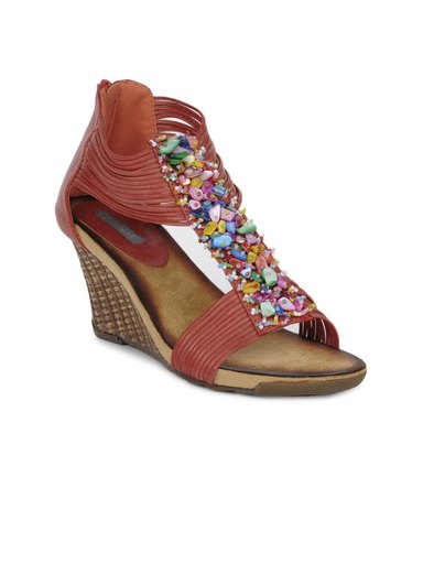 Catwalk Women Orange Wedges