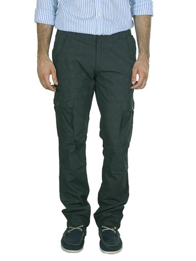 Indigo Nation Men Grey Check Trousers
