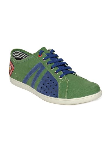 Flying Machine Men Green Shoes