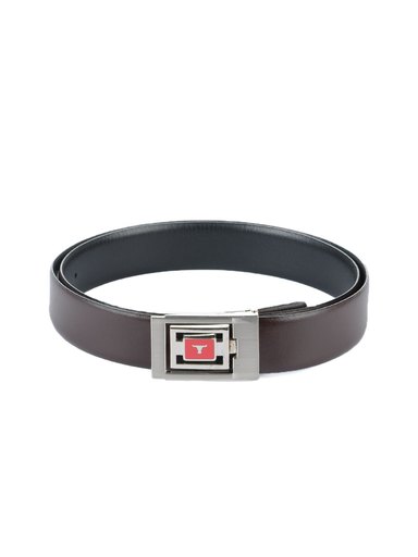 Bulchee Men Brown And Black Reversible Belt