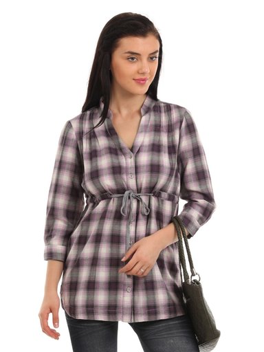 Latin Quarters Women Purple Shirt
