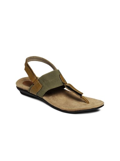 Catwalk Women Brown & Olive Green Flats