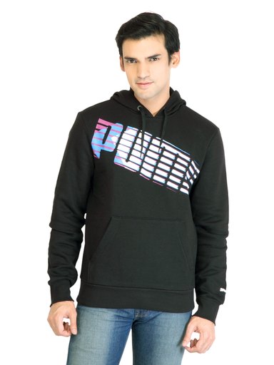 Puma Men Cheveron Wording Black SweatShirt