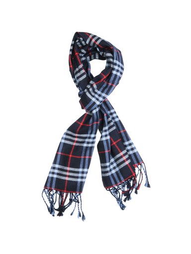 Turtle Check Men Navy Blue Scarf