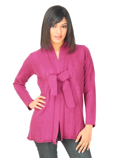 Jealous 21 Women Solid Magenta Sweater