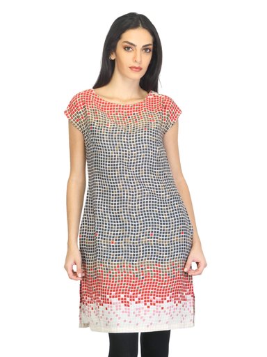 W Women Printed Black Kurta