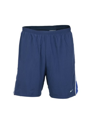 Nike Men Solid Navy Blue Shorts