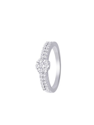 Lucera Women Set of Two Silver Rings